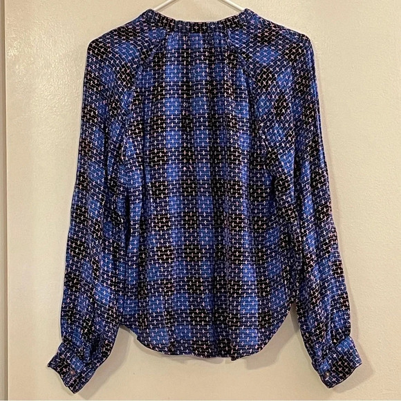 PILCRO by ANTHROPOLOGIE Plaid Buttondown Shirt in Blue Motif - Picture 6 of 10